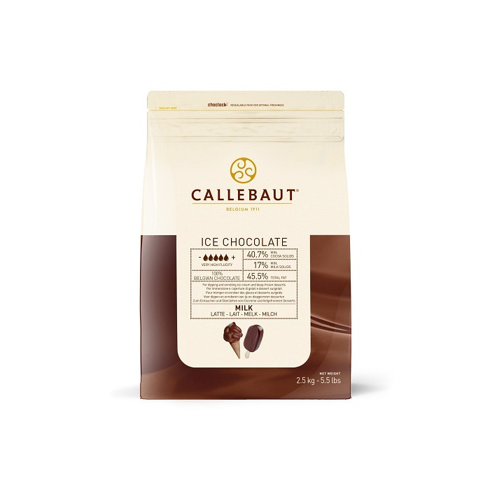Callebaut Chocolade IJs Coating Melk 2,5 kg