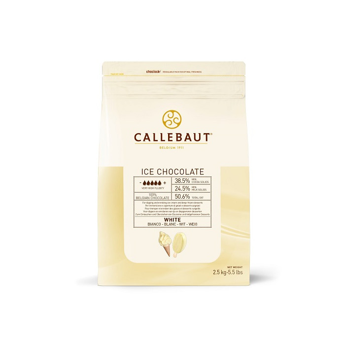 Callebaut Chocolade IJs Coating Wit 2,5 kg