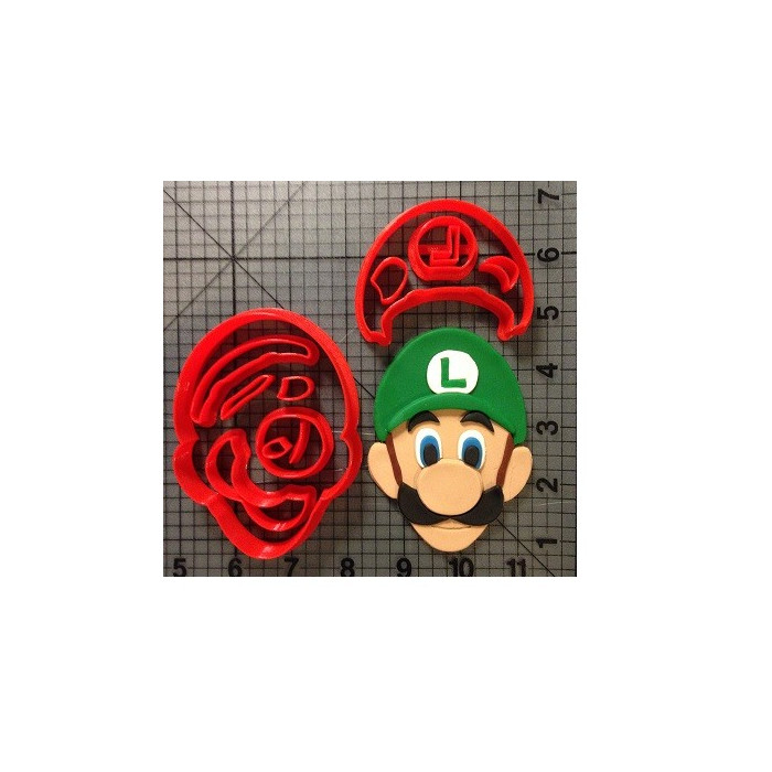 Koekjes uitsteker Super Mario Luigi 50mm