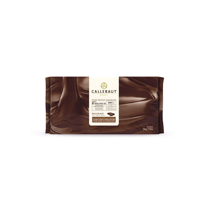 Callebaut Chocoladeblok Melk 5kg (zonder suiker)
