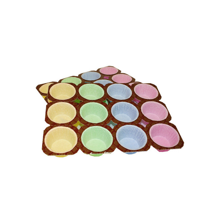 Muffin/Cupcake Tray papier gekleurd set 2x12 vormpjes
