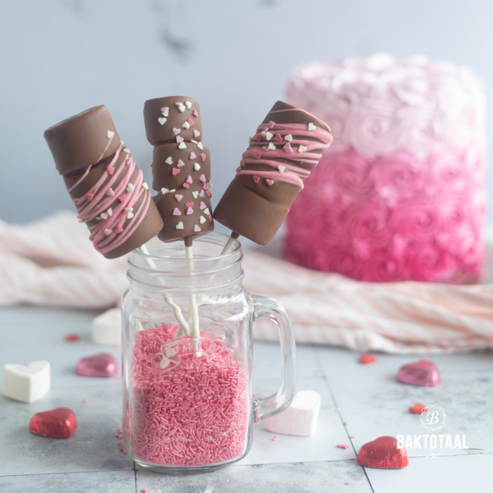 Marshmallow pops voor Valentijnsdag recept