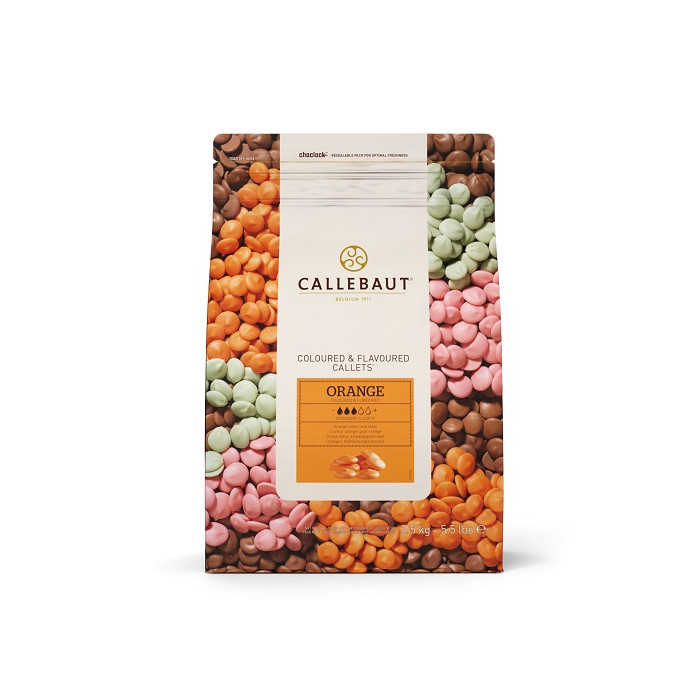 Callebaut Chocolade Callets Sinaasappel 2,5 kg