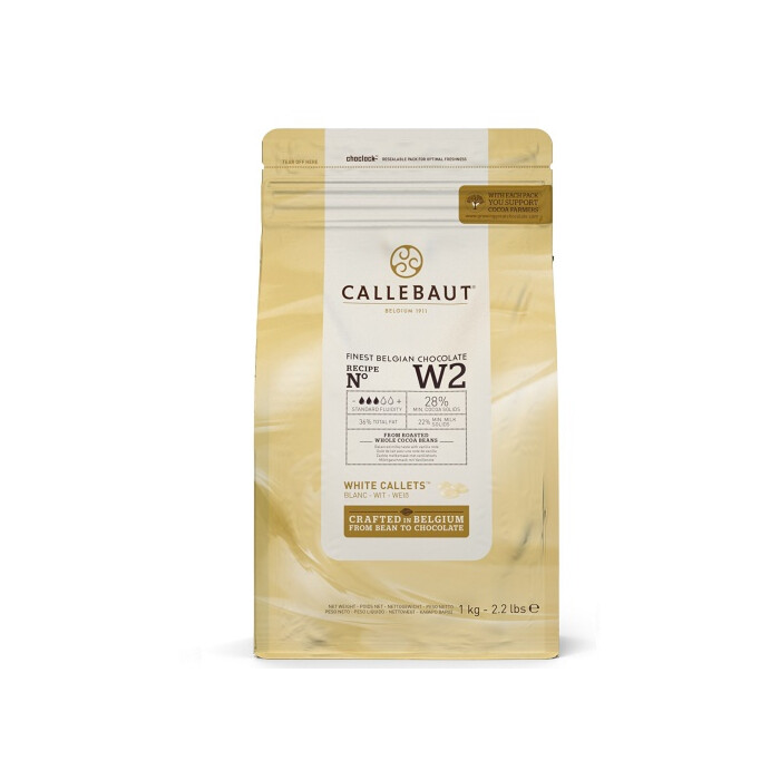 Callebaut Chocolade Callets Wit (W2) 1kg