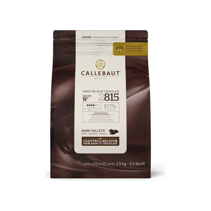 Callebaut Chocolade Callets Puur (Hoge Vloeibaarheid) 2,5 kg