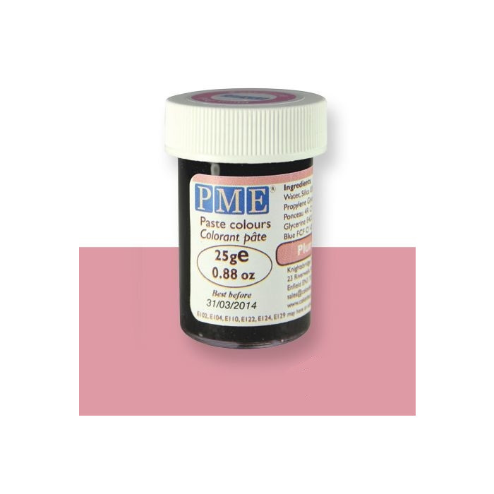 Kleurstof gel PME Plum Pink 25 gram