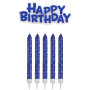 PME Taartkaarsjes Happy Birthday Blauw set/17