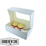Cupcake Doosje 6 / 12 MINI Wit (incl. tray-venster) 25st.