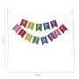 Taarttopper Happy Birthday Vlaggenlijn