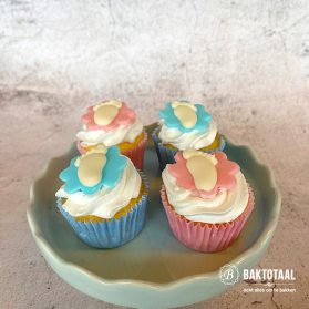 Mini cupcakes voor een babyshower maken