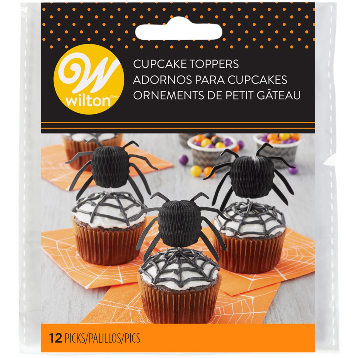 Wilton Cupcake Toppers Halloween Spinnen 12st