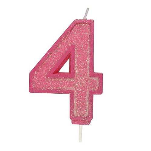 Culpitt Cijferkaars #4 Roze met Glitter