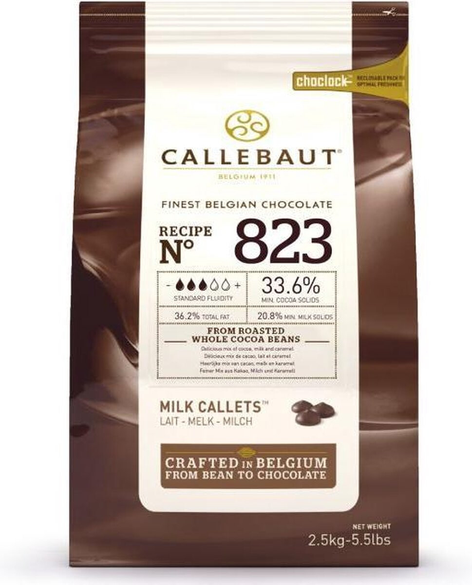 Callebaut Chocolade Callets Melk (823) 2,5 kg