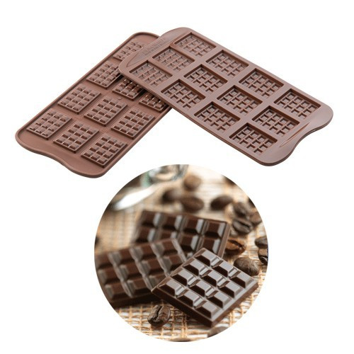 Silikomart Chocolademal Tabletjes (12x) 3,8x2,8 cm