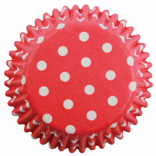 Cupcake cups PME Rood polka dots 30 stuks