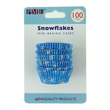 Cupcake cups PME MINI Sneeuwvlokken 100 stuks