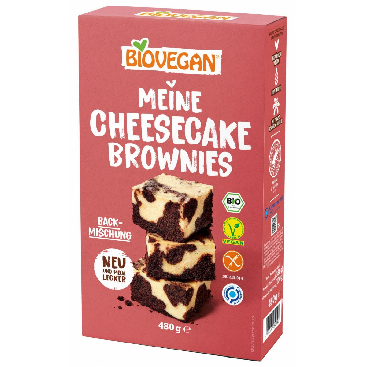 BioVegan Cheesecake Brownie Mix Biologisch 480g
