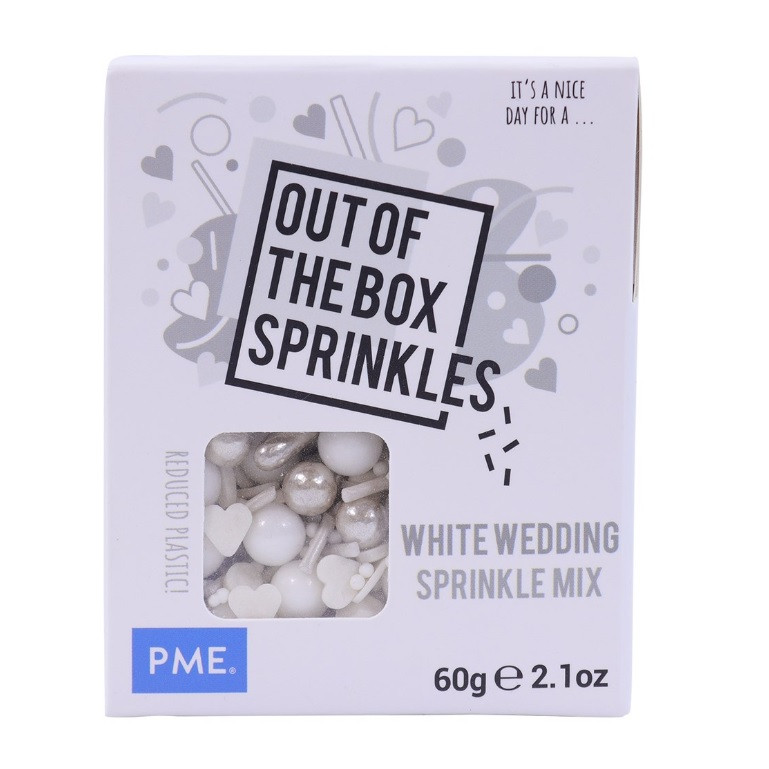 PME Bruiloft Wit Sprinkle Mix (Out of the Box) 60g