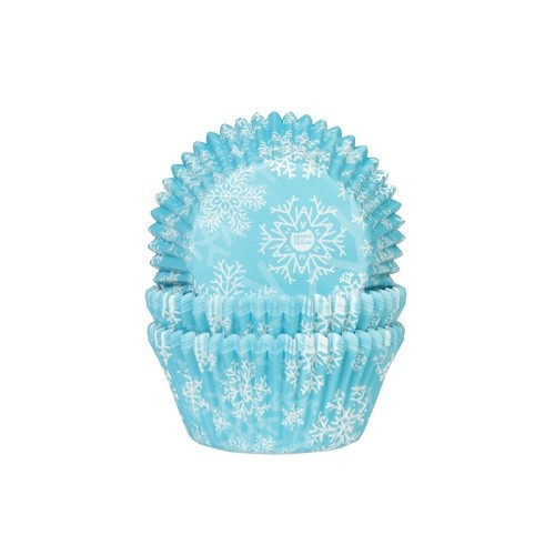 Cupcake Cups HoM Sneeuw Kristal Blauw (Frozen) 50x33mm. 50st