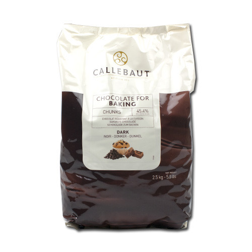 Callebaut Bakvaste chocolade Chunks Puur 2,5 kg.