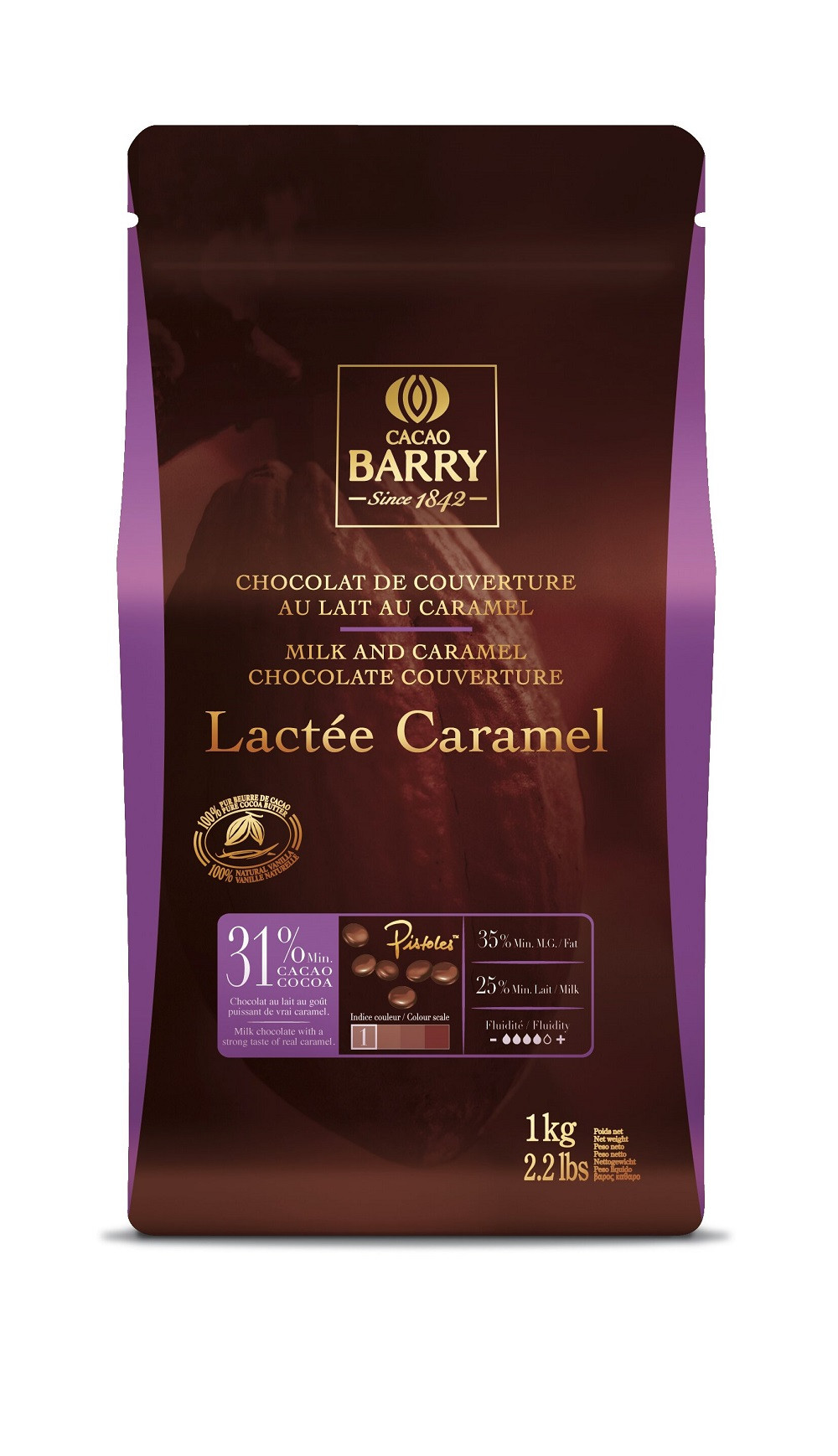 Callebaut Chocolade Callets Melk Lactée Caramel (31%) 1kg