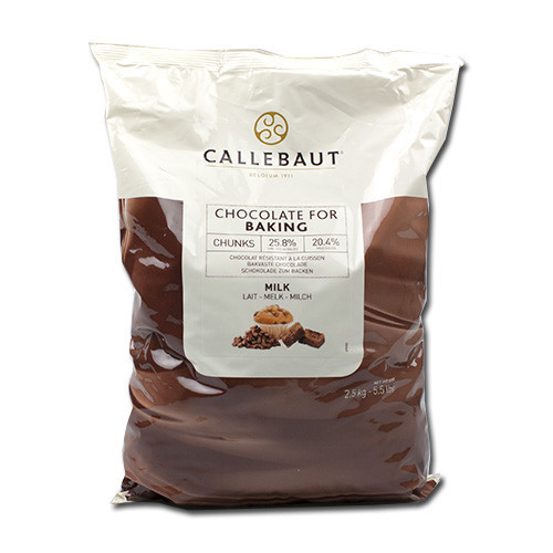 Callebaut Bakvaste chocolade Chunks Melk 2,5 kg.