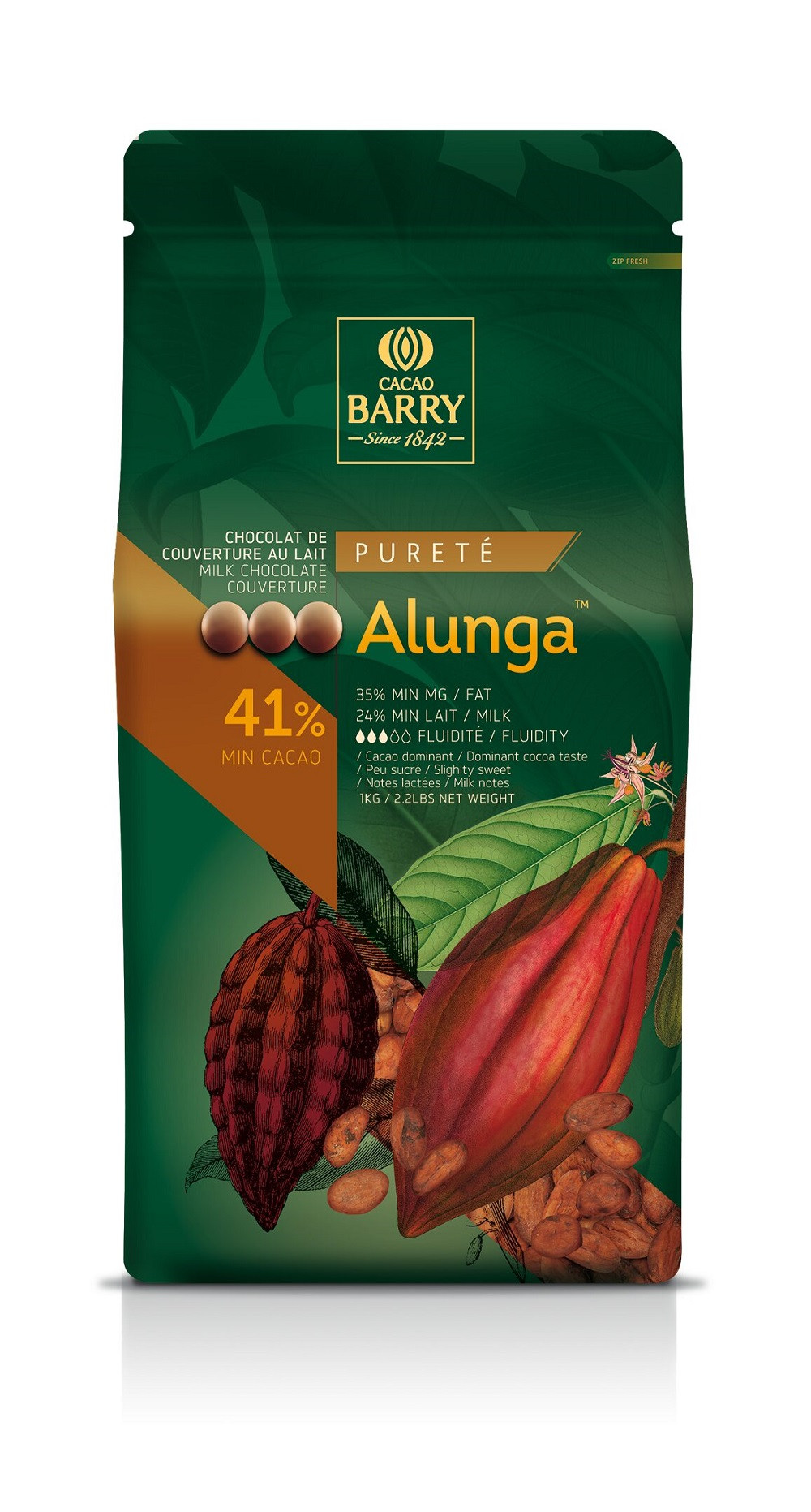 Callebaut Chocolade Callets Melk Alunga (41%) 1kg