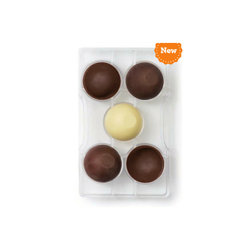 Chocolade Holvorm Halve Bol (5x) Ø50 mm**