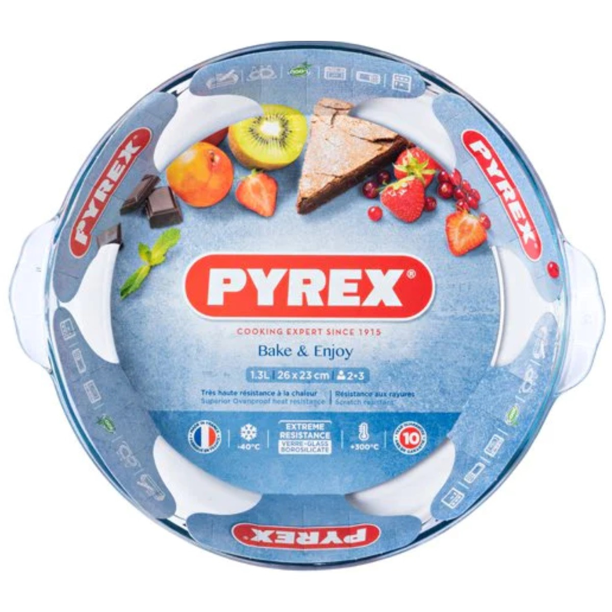 Pyrex Taartvorm met Handgreep 26x23cm
