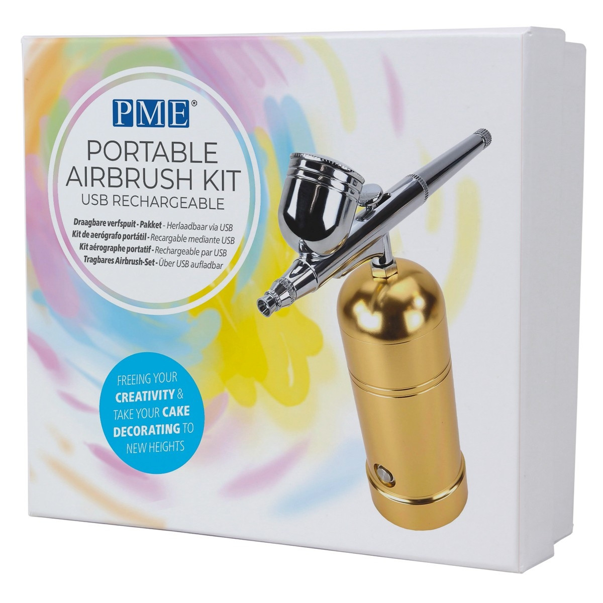 PME Airbrush Kit Oplaadbaar Goud