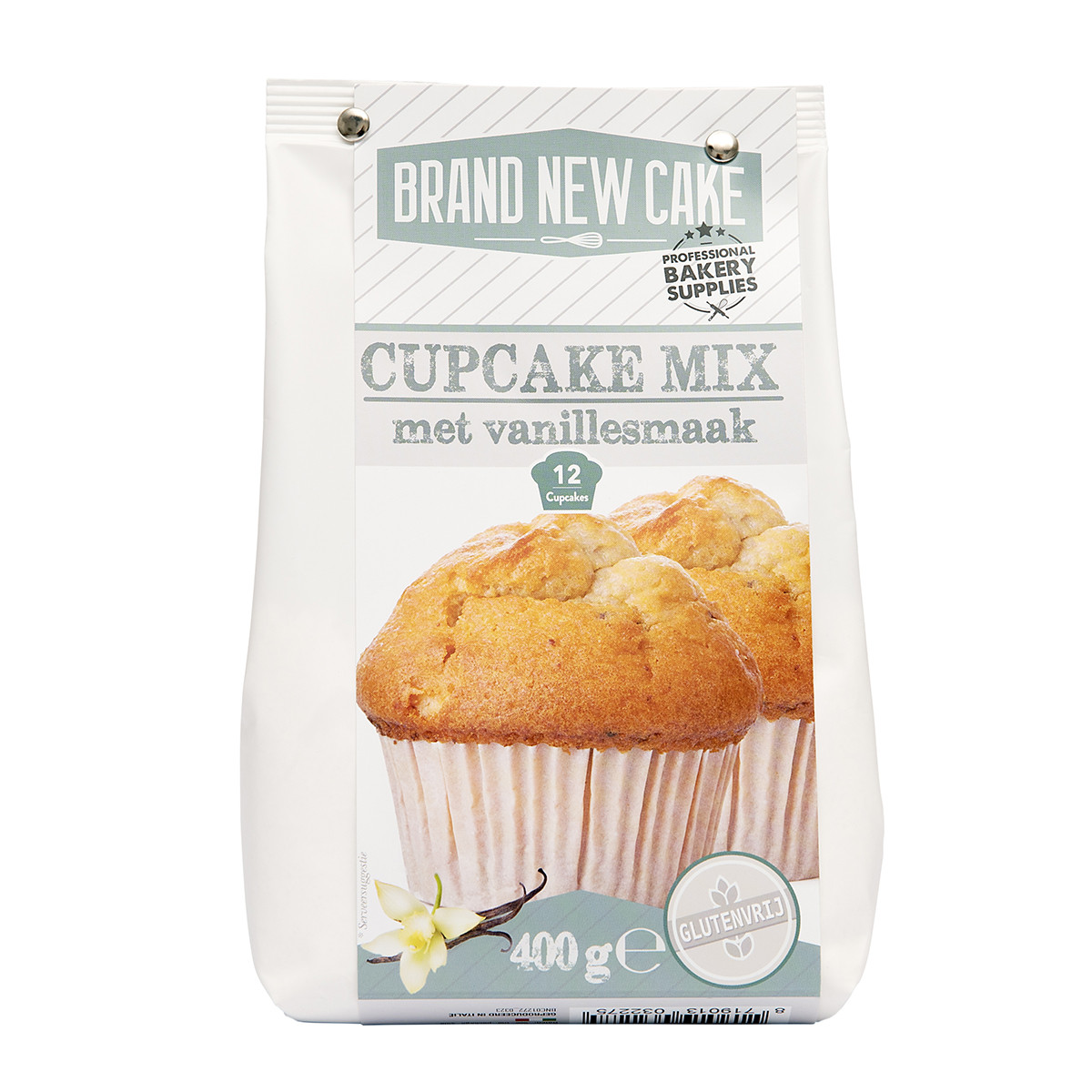 BrandNewCake Cupcake-mix Vanille 400g. Glutenvrij