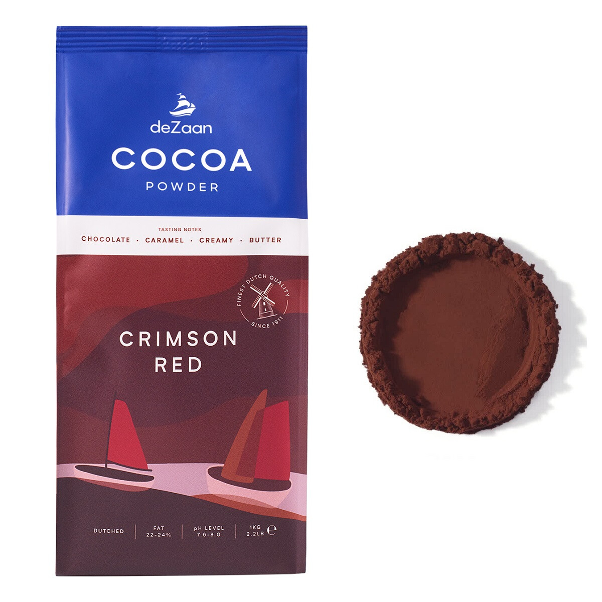 deZaan Cacaopoeder Crimson Red 1kg