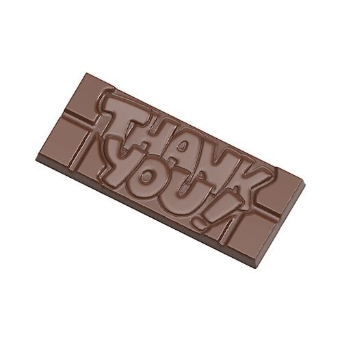 Chocolademal Chocolate World Tablet Thank You (4x) 118x50mm