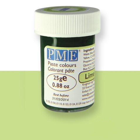 Kleurstof gel PME Lime Crush 25 gram