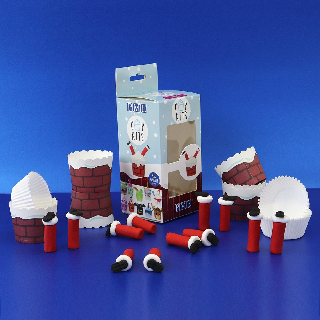 PME Cupcake Kit Kerstman 6st.
