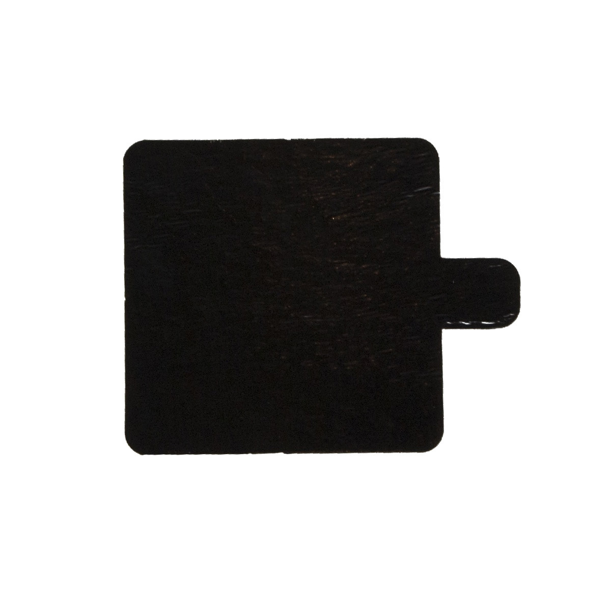 Taartkarton Vierkant Goud/Zwart met lip 6x6cm per stuk